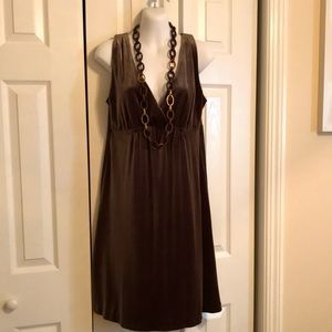Beautiful richly colored brown velvet dress